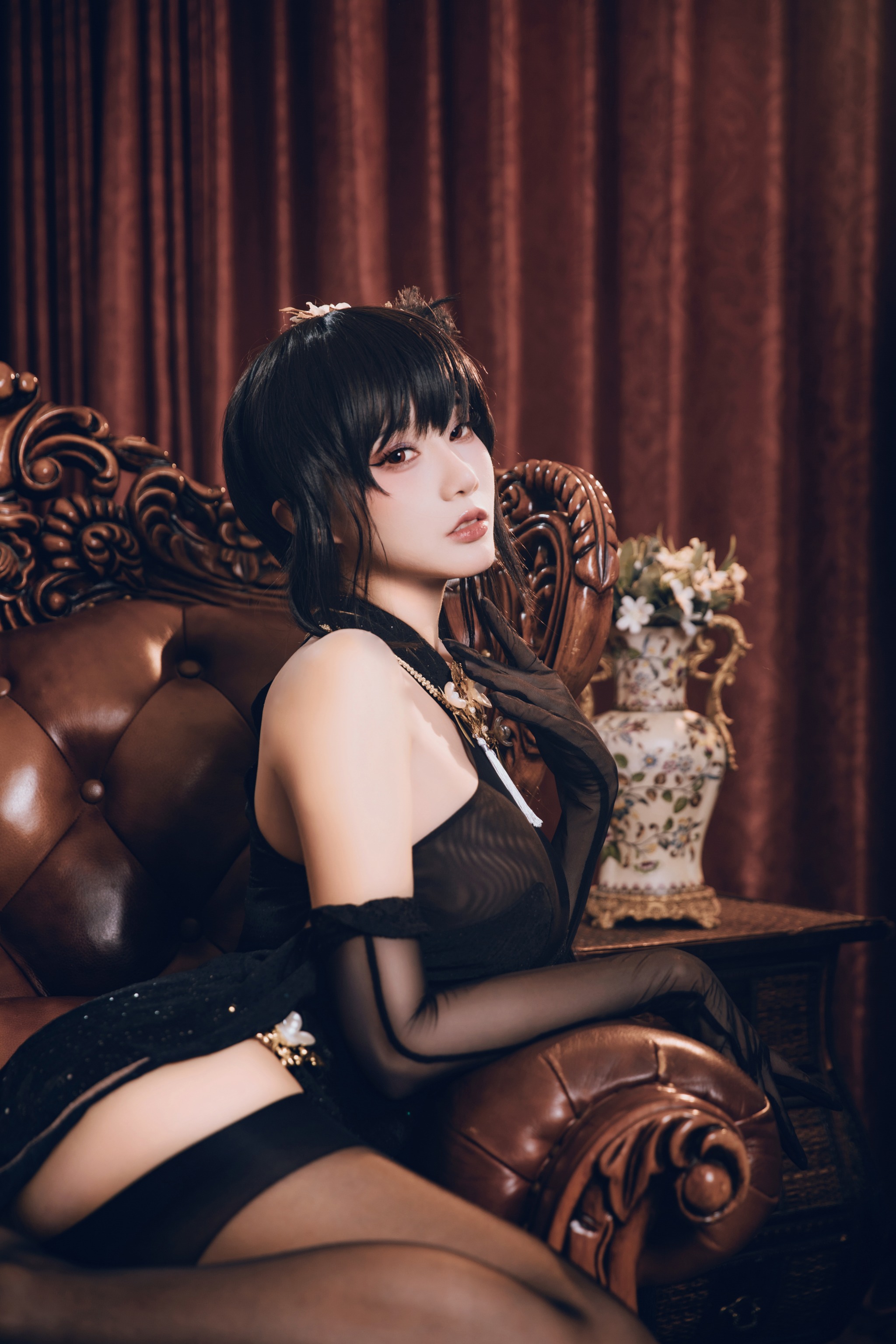 图片[1]-如月灰 – NO.032 碧蓝航线 镇海旗袍[24P]-XikXak